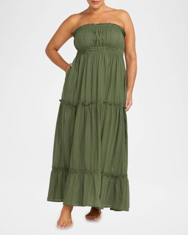 Plus Size Resort Wear Handel Bandeau Maxi Dress